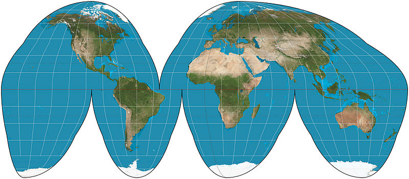 Goode Homolosine map projection