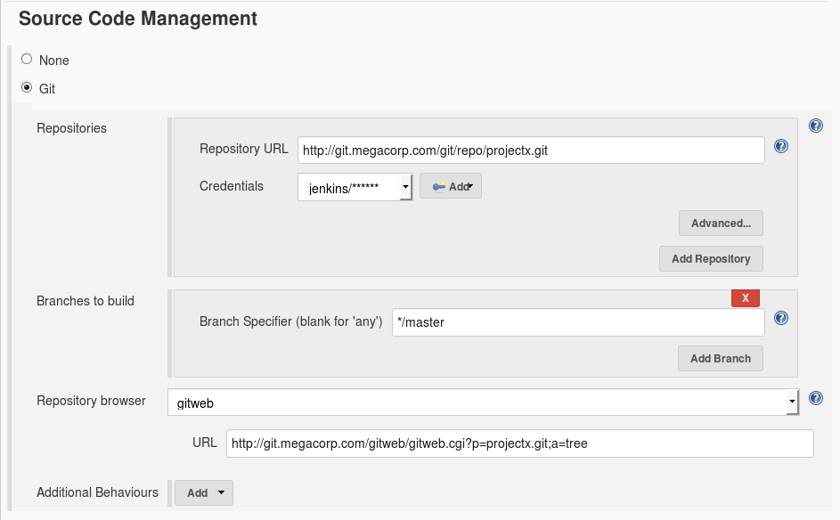 GIT CM configuration