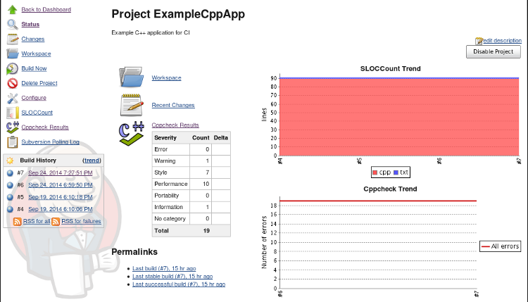 Jenkins CppCheck display