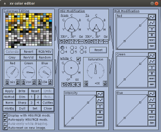 xv: image viewer color control and editor